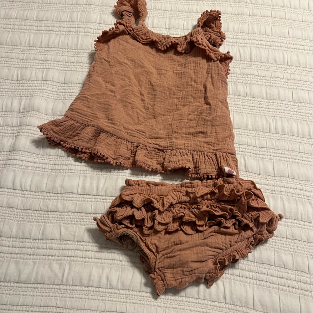 Jerky plum tunic set